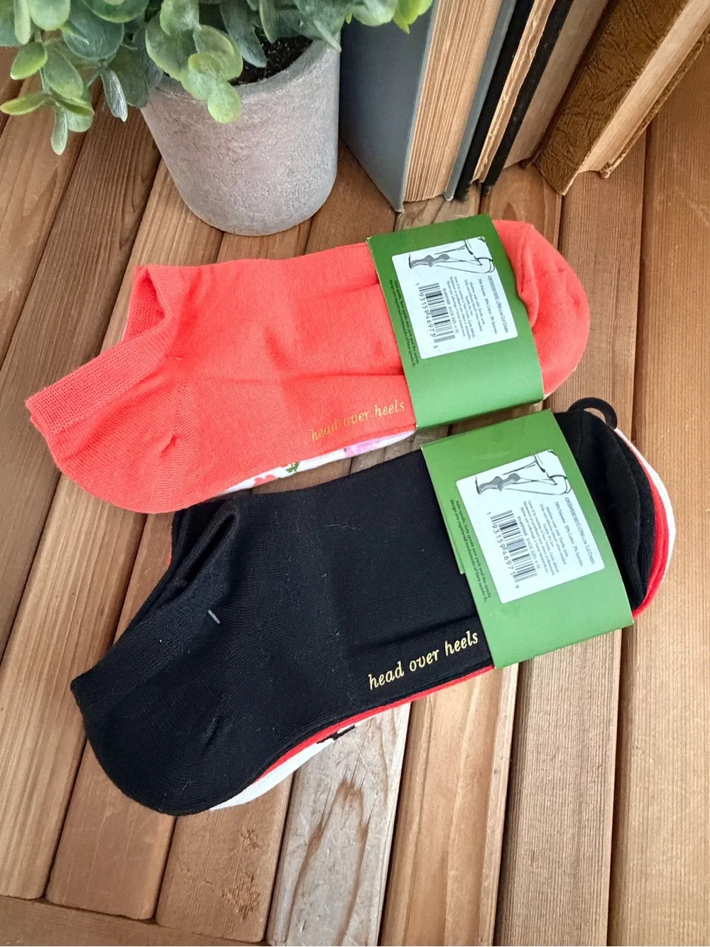 Kate Spade Ankle Socks 3 pack, Choice of: Black Polka Dot or Pink Cottage Floral